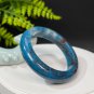 Rare American Blue Chrysocolla Bangle 56MM Porcelain Luster Crystallization