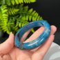 Rare American Blue Chrysocolla Bangle 56MM Porcelain Luster Crystallization