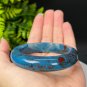 Rare American Blue Chrysocolla Bangle 56MM Porcelain Luster Crystallization
