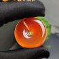 Red Agate Pendant Necklace Icy Translucent Clean Hand Carved Peace Buckle Donut