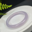 Brazilian Light Purple Agate Bangle 58+MM Icy Translucent Clean