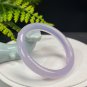 Brazilian Light Purple Agate Bangle 58+MM Icy Translucent Clean