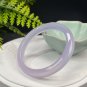 Brazilian Light Purple Agate Bangle 58+MM Icy Translucent Clean