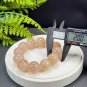 Orange Pink Agate Beaded Bracelet 20mm Large Beads Icy Translucent