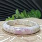 Rare Hackmanite Bangle 54MM Porcelain Luster Dreamy Lavender Purple