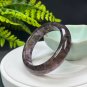 Auralite 23 Crystal Bangle 54MM Flake Ice Rainbow Translucent Feather Purple Golden