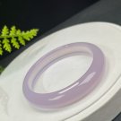 Brazilian Light Purple Agate Bangle 58+MM Icy Translucent Clean