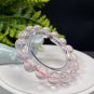 Mozambique Starlight Rose Quartz Beaded Bracelet 13.5mm Icy Transparent Pink