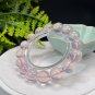 Mozambique Starlight Rose Quartz Beaded Bracelet 13.5mm Icy Transparent Pink