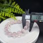 Mozambique Starlight Rose Quartz Beaded Bracelet 13.5mm Icy Transparent Pink