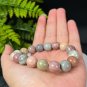 Alxa Agate Beaded Bracelet 12mm Porcelain Luster Celestial Eyes Multicolored