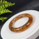 Yellow Phantom Quartz Bangle 56MM Flake Ice Rainbow Translucent Chunky Round