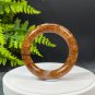 Yellow Phantom Quartz Bangle 56MM Flake Ice Rainbow Translucent Chunky Round