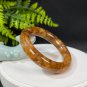 Yellow Phantom Quartz Bangle 56MM Flake Ice Rainbow Translucent Chunky Round