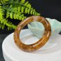 Yellow Phantom Quartz Bangle 56MM Flake Ice Rainbow Translucent Chunky Round