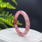 Cherry Blossom Rhodonite Bangle 57MM Icy Translucent Crystallization