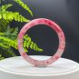 Cherry Blossom Rhodonite Bangle 57MM Icy Translucent Crystallization