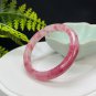 Cherry Blossom Rhodonite Bangle 57MM Icy Translucent Crystallization