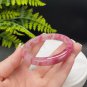 Cherry Blossom Rhodonite Bangle 57MM Icy Translucent Crystallization