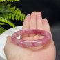 Cherry Blossom Rhodonite Bangle 57MM Icy Translucent Crystallization