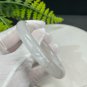 Blue Moonstone Bangle 54+MM Icy Translucent Blue Flash Round Symbiotic Tourmaline