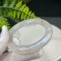 Blue Moonstone Bangle 54+MM Icy Translucent Blue Flash Round Symbiotic Tourmaline