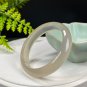 Light Champagne Gray Agate Bangle 52+MM High Icy Transparent Clean
