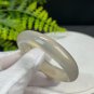 Light Champagne Gray Agate Bangle 52+MM High Icy Transparent Clean