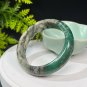 Green Lepidolite Bangle 59+MM Crystallization Celestial Eye