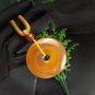 Gradient Orange Agate Pendant Icy Translucent Clean Dragon Scales Pattern Hand Carved Peace Buckle