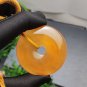 Gradient Orange Agate Pendant Icy Translucent Clean Dragon Scales Pattern Hand Carved Peace Buckle