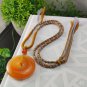 Gradient Orange Agate Pendant Icy Translucent Clean Dragon Scales Pattern Hand Carved Peace Buckle