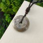 Blue Gray Fossilized Coral Pendant Porcelain Luster Jadeification Lemon Blossom Carved Peace Buckle