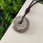 Blue Gray Fossilized Coral Pendant Porcelain Luster Jadeification Lemon Blossom Carved Peace Buckle
