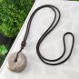 Blue Gray Fossilized Coral Pendant Porcelain Luster Jadeification Lemon Blossom Carved Peace Buckle