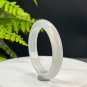 Cool White Agate Bangle 49+MM Icy Translucent Clean