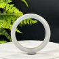Cool White Agate Bangle 49+MM Icy Translucent Clean