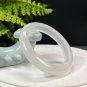 Cool White Agate Bangle 49+MM Icy Translucent Clean