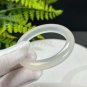Cool White Agate Bangle 49+MM Icy Translucent Clean
