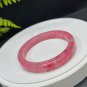 Cherry Blossom Rhodonite Bangle 57+MM Icy Translucent Crystallization Straight Cut Square Edge