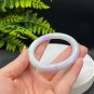 Natural Jadeite Bangle 55MM Certificated Grade A Lavender Faint Green Fei Cui Traditional Jade