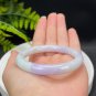 Natural Jadeite Bangle 55MM Certificated Grade A Lavender Faint Green Fei Cui Traditional Jade