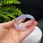 Purple Agate Bangle 56MM Icy Translucent Floating Cinnabar Dotted