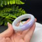 Natural Jadeite Bangle 56+MM Certificated Grade A Lavender Faint Green Fei Cui Traditional Jade