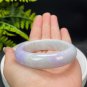 Natural Jadeite Bangle 56+MM Certificated Grade A Lavender Faint Green Fei Cui Traditional Jade