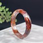Ox Blood Red Phantom Quartz Bangle 53MM Icy Transparent Rainbow Multi-inclusions Ghost Crystal