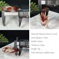 Ox Blood Red Phantom Quartz Bangle 53MM Icy Transparent Rainbow Multi-inclusions Ghost Crystal