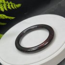 Rosa Iddingsite Bangle 53MM Dark Red Floating Flowers Round