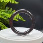 Rosa Iddingsite Bangle 53MM Dark Red Floating Flowers Round