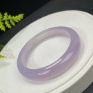 Gradient Purple Agate Bangle 59MM Icy Translucent Clean Dragon Scales Pattern